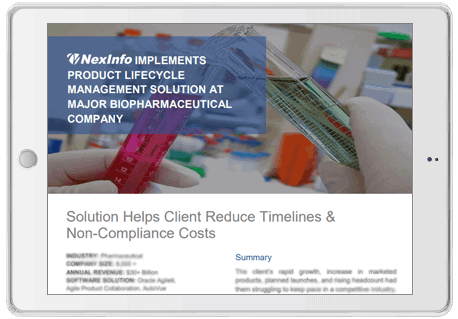 NexInfo Helps Pharmaceutical Company